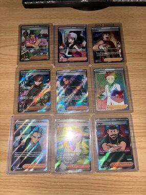 Pokémon Full Art Trainer Lot (9 Cards) – Hilda, Geeta, Kieran & More – NM/Mint
